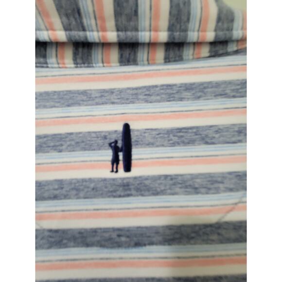 johnnie-O Striped Men's XL Performance Polo UPF 50 Golf - Picture 2 of 10